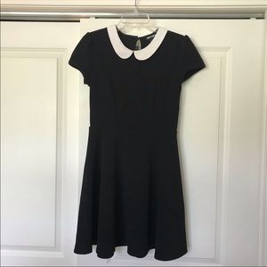 Black Dress with White Collar